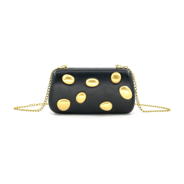 LUNA CLUTCH-BLACK/GOLD