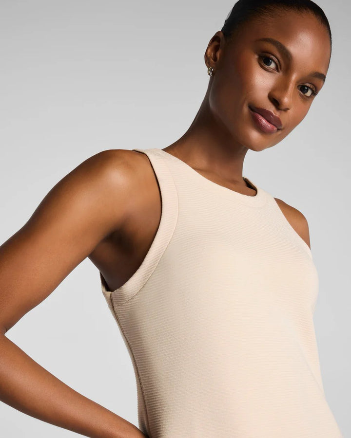 AIRESSENTIALS FRENCH RIB MAXI TANK DRESS-TOASTED COCONUT