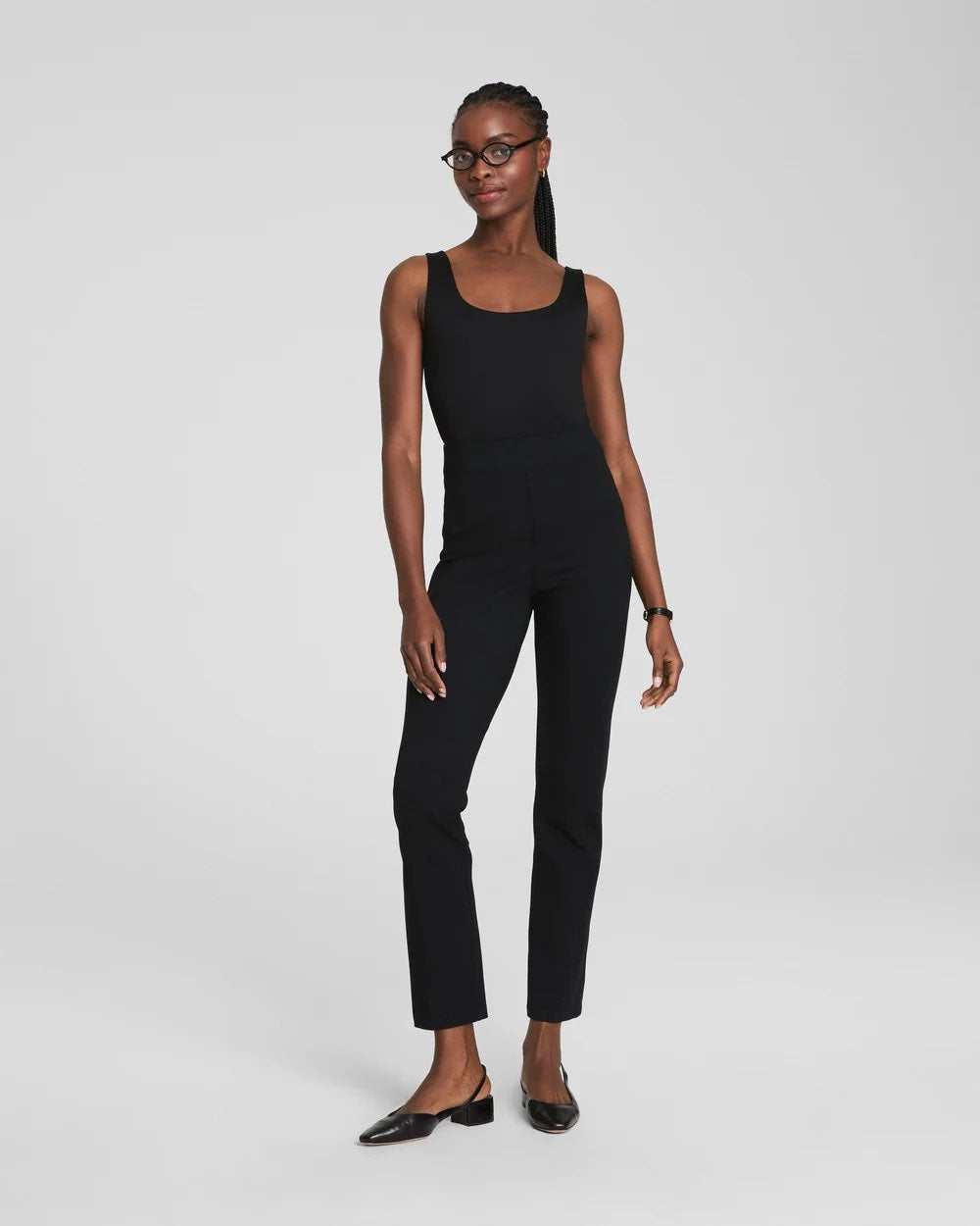 SUPERSMOOTH PERFECTFIT PONTE SLIM STRAIGHT PANT-BLACK