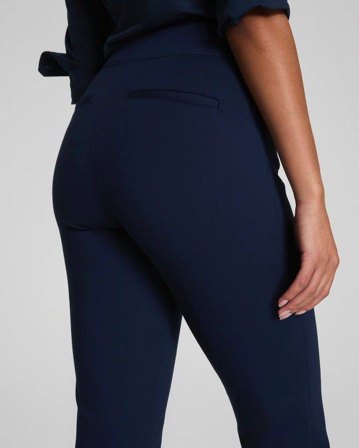 SPANX SUPERSMOOTH PERFECTFIT PONTE SLIM STRAIGHT PANT-NAVY