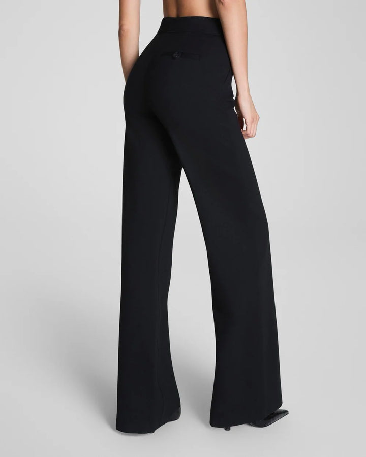 SPANX SUPERSMOOTH PERFECTFIT PONTE WIDE LEG PANT-BLACK
