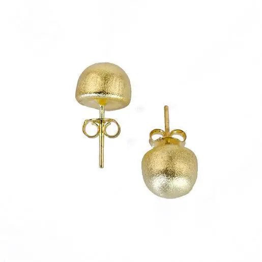 LILOU STUDS-BRUSHED 18K GOLD PLATED