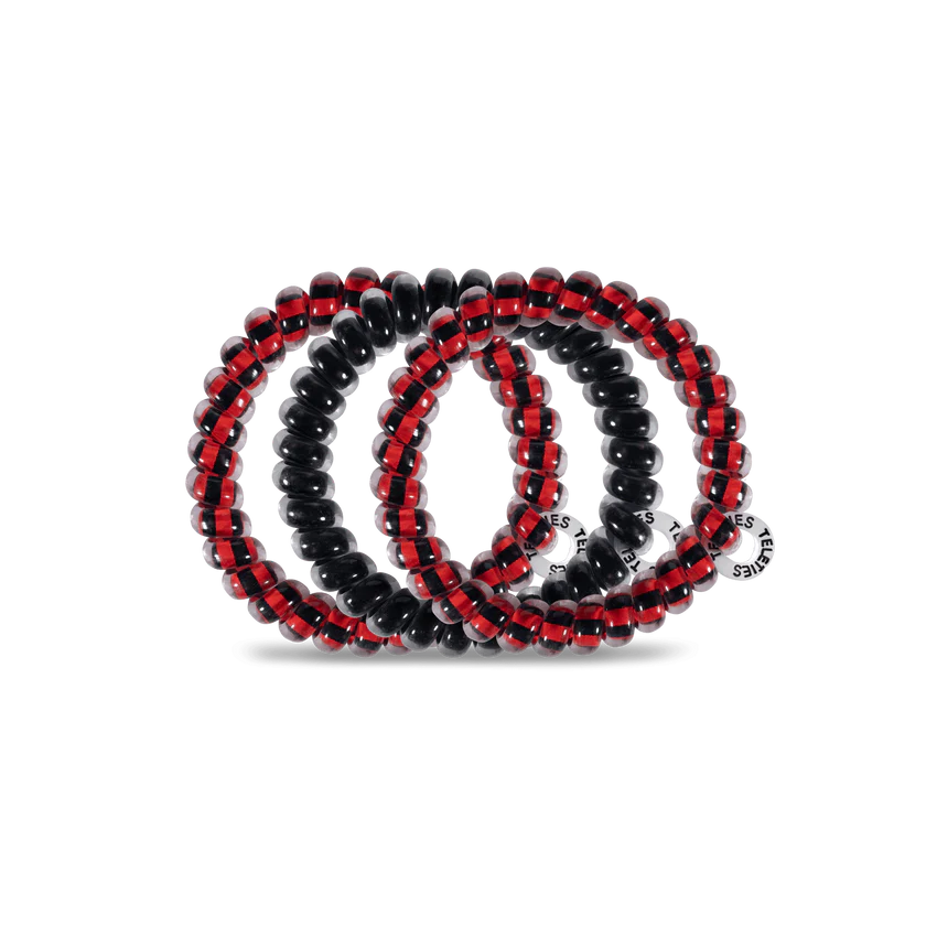 NC STATE SPIRAL HAIR TIES-LARGE