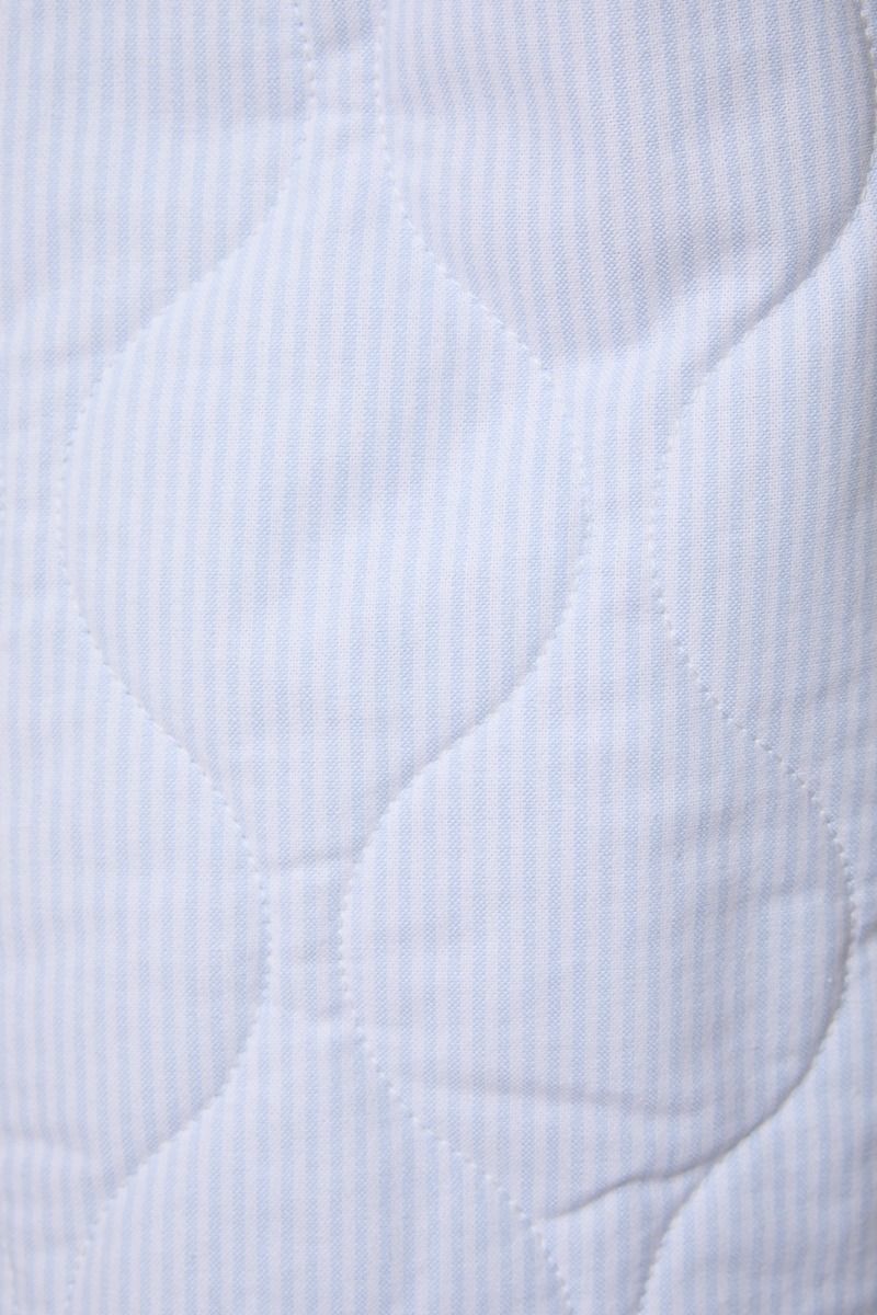 LONG SLEEVE STRIPED COAT-LT BLUE WHITE