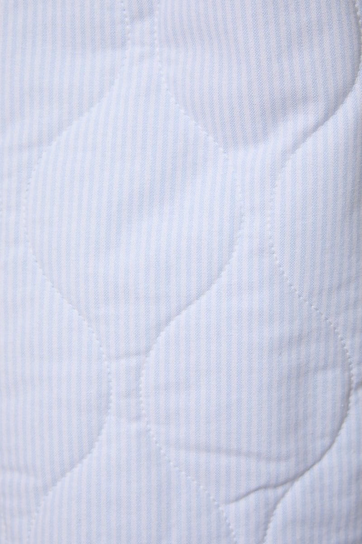 LONG SLEEVE STRIPED COAT-LT BLUE WHITE