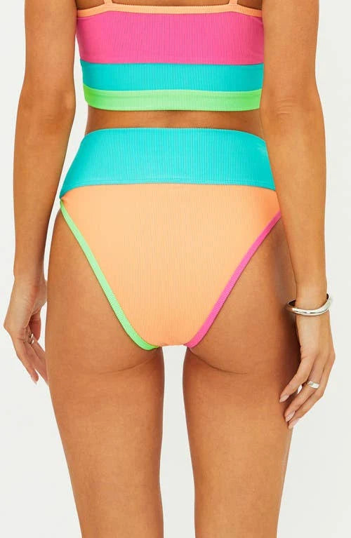 EMMY BOTTOM-AQUA HAZE COLOR BLOCK