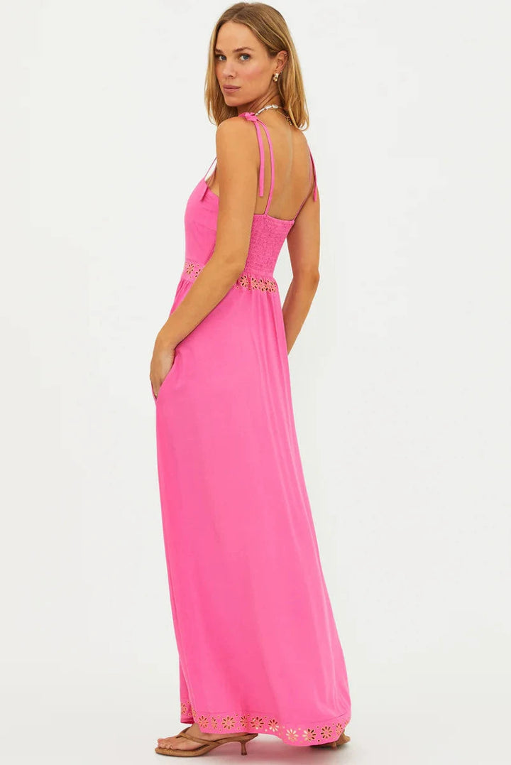 RIANNE DRESS-STRAWBERRY EYELET