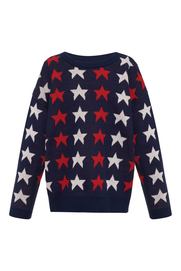 LITTLE CALLIE SWEATER-AMERICANA STARS