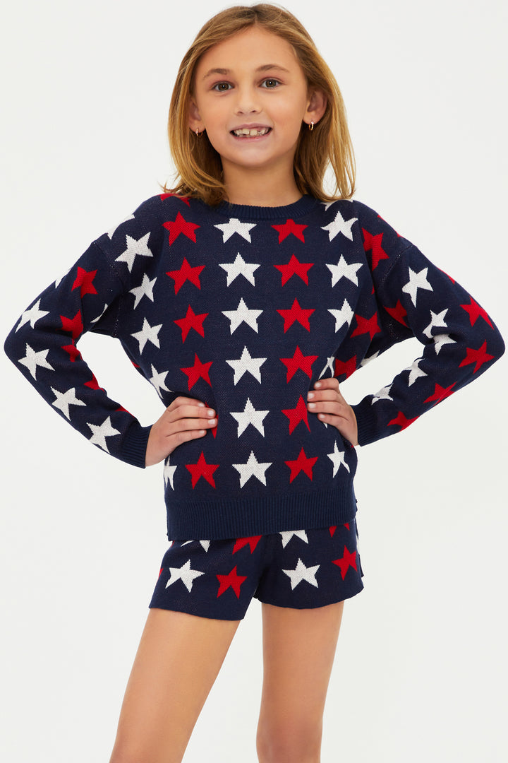 LITTLE CALLIE SWEATER-AMERICANA STARS