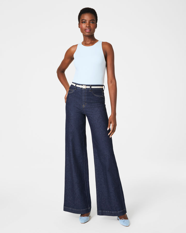 SMOOTHING JERSEY RACERBACK TANK-SKY