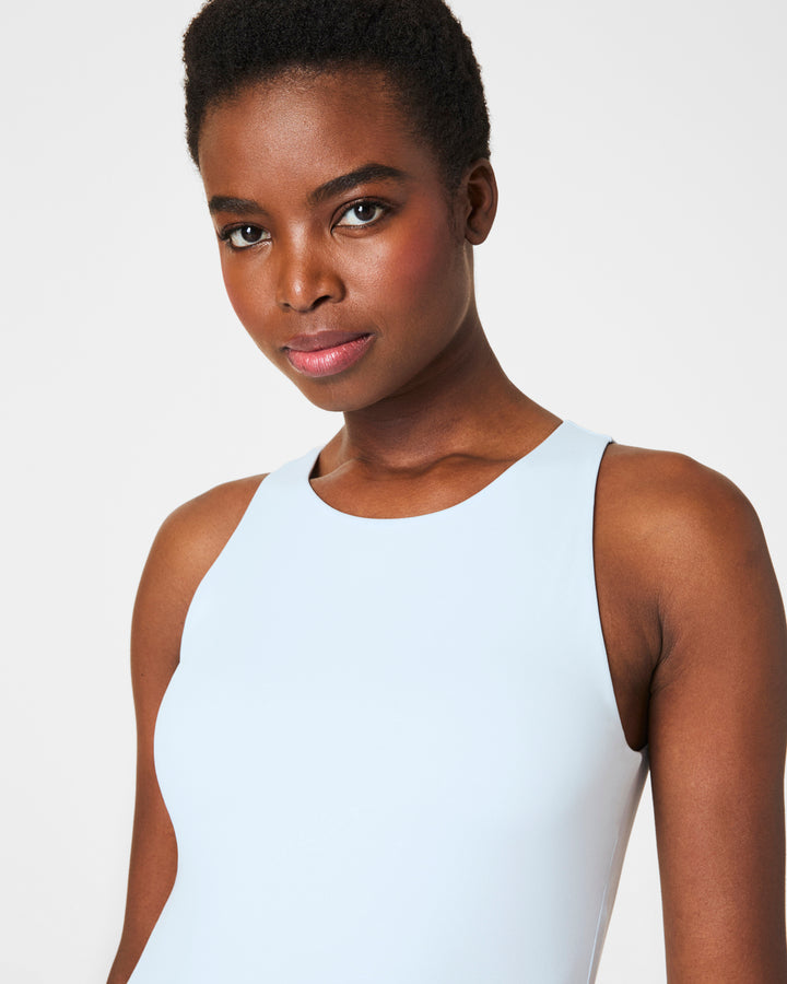 SMOOTHING JERSEY RACERBACK TANK-SKY