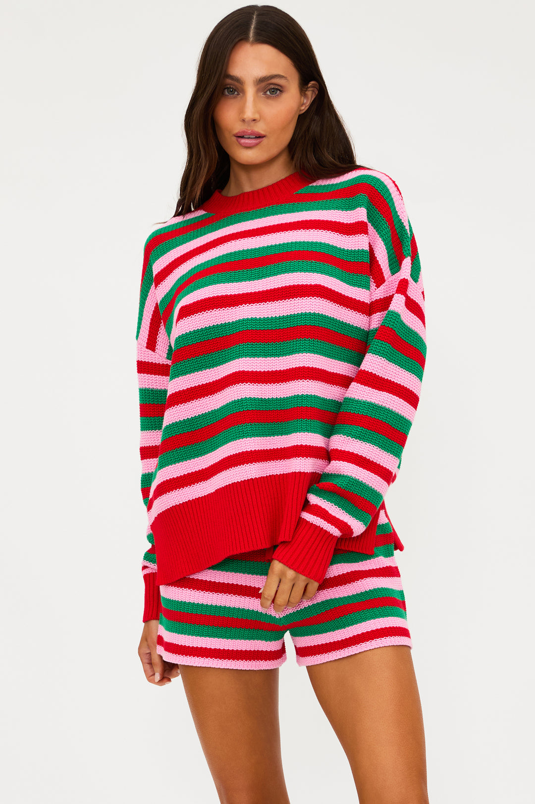 CALLIE SWEATER-RUBY STRIPE