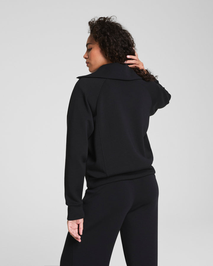AIRESSENTIALS HALF ZIP-VERY BLACK
