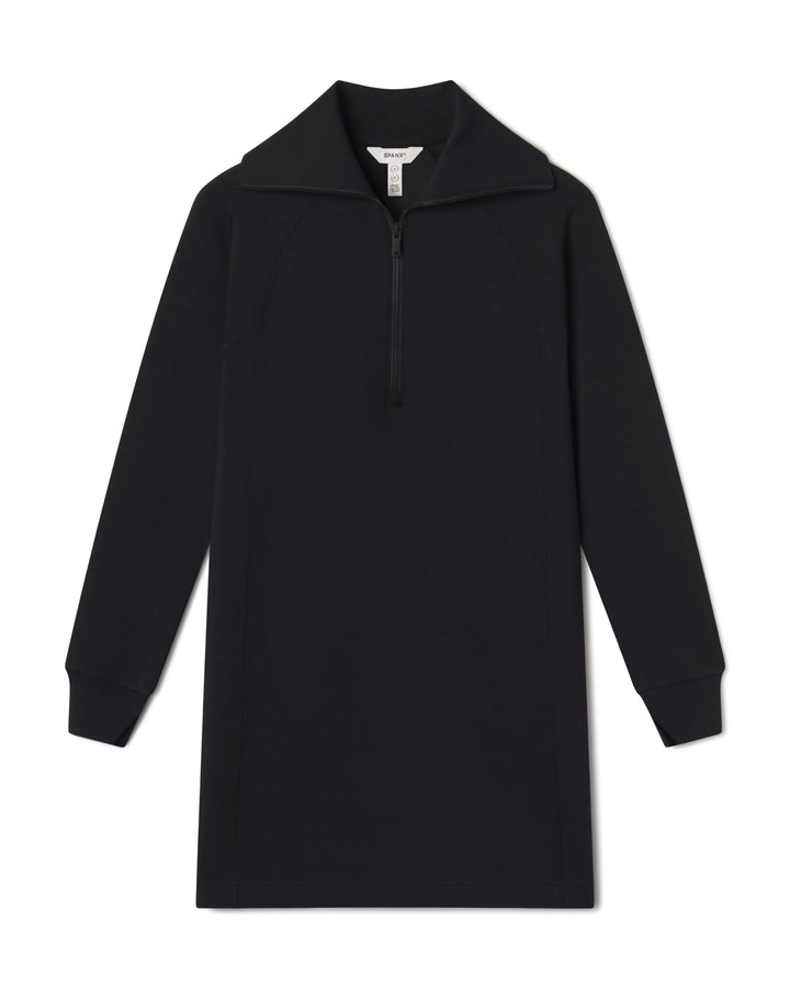 AE HALF ZIP DRESS-VERY BLACK
