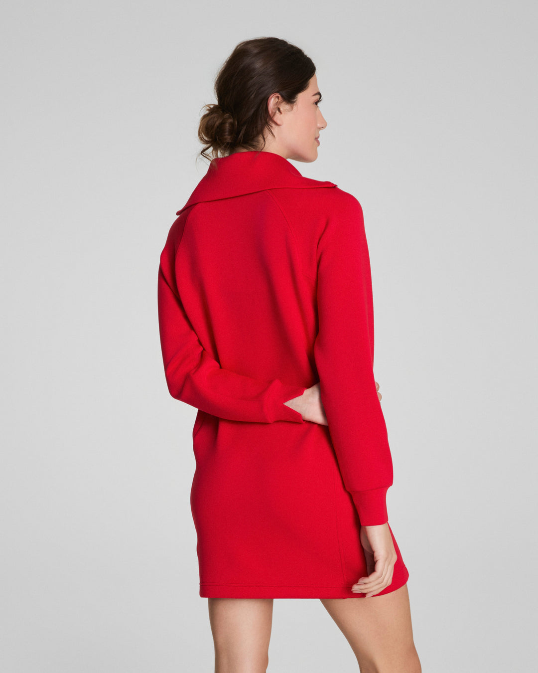 AIRESSENTIALS HALF ZIP DRESS-SPANX RED