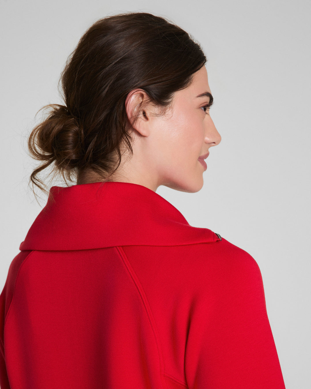 AIRESSENTIALS HALF ZIP DRESS-SPANX RED