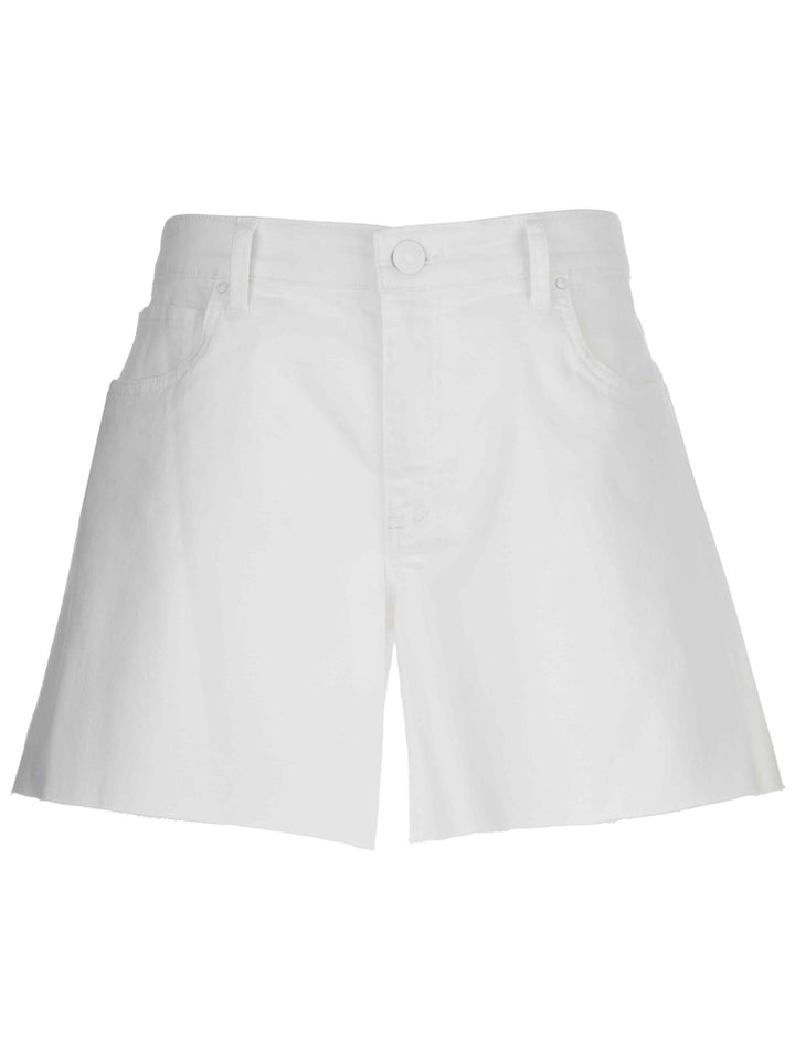HAILEY HIGH RISE SHORT W RAW HEM-OPTIC WHITE