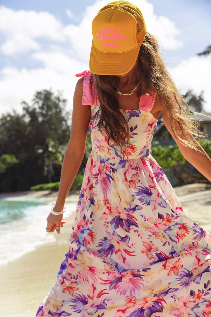 CHARLOTTE DRESS-HIBISCUS GARDEN