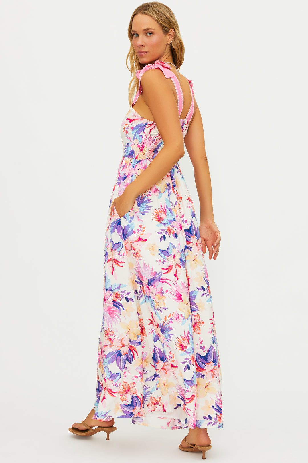 CHARLOTTE DRESS-HIBISCUS GARDEN