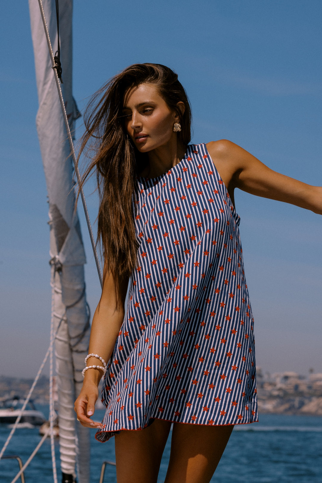 CAPRINA MINI DRESS-STAR SPANGLED SEAS