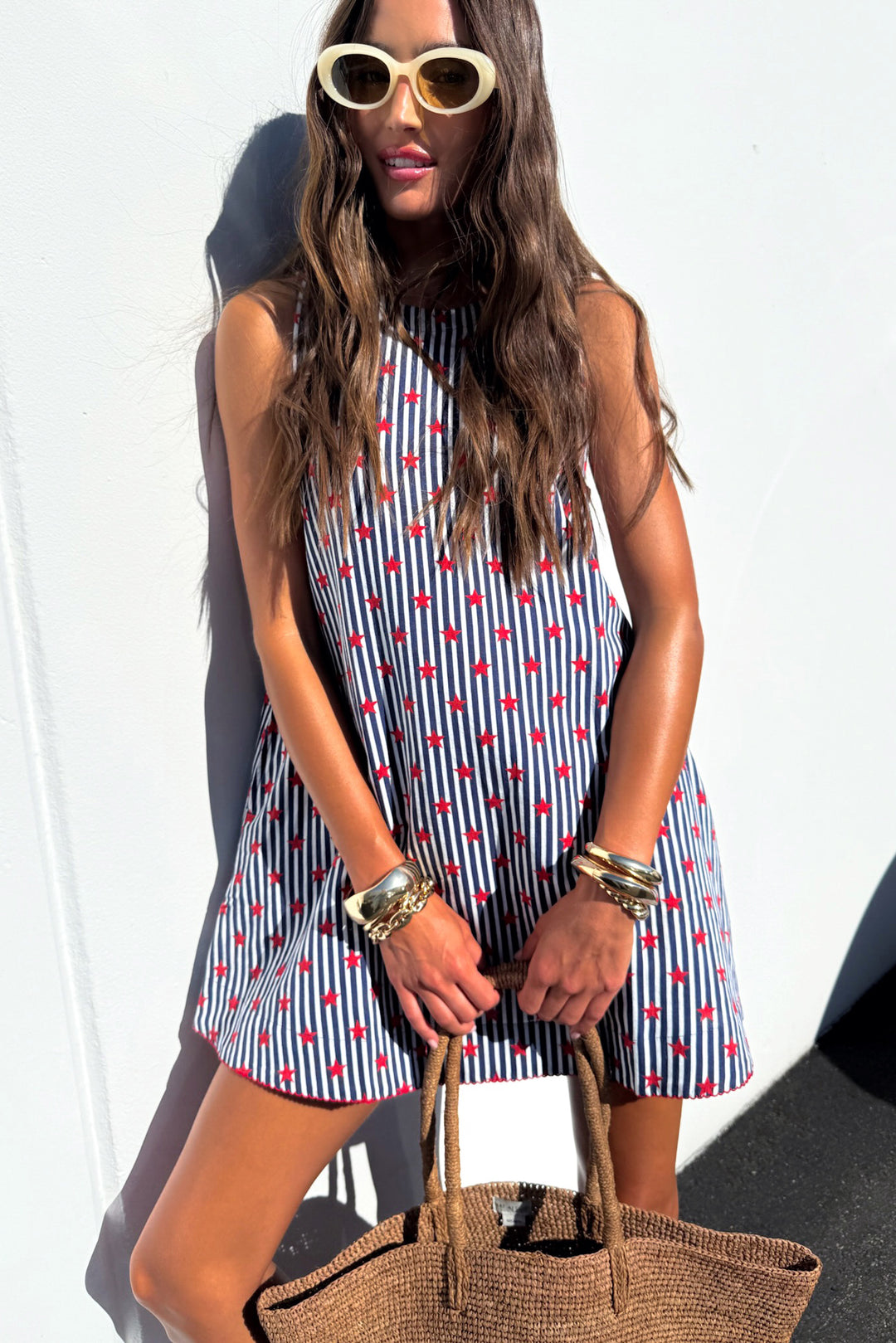 CAPRINA MINI DRESS-STAR SPANGLED SEAS
