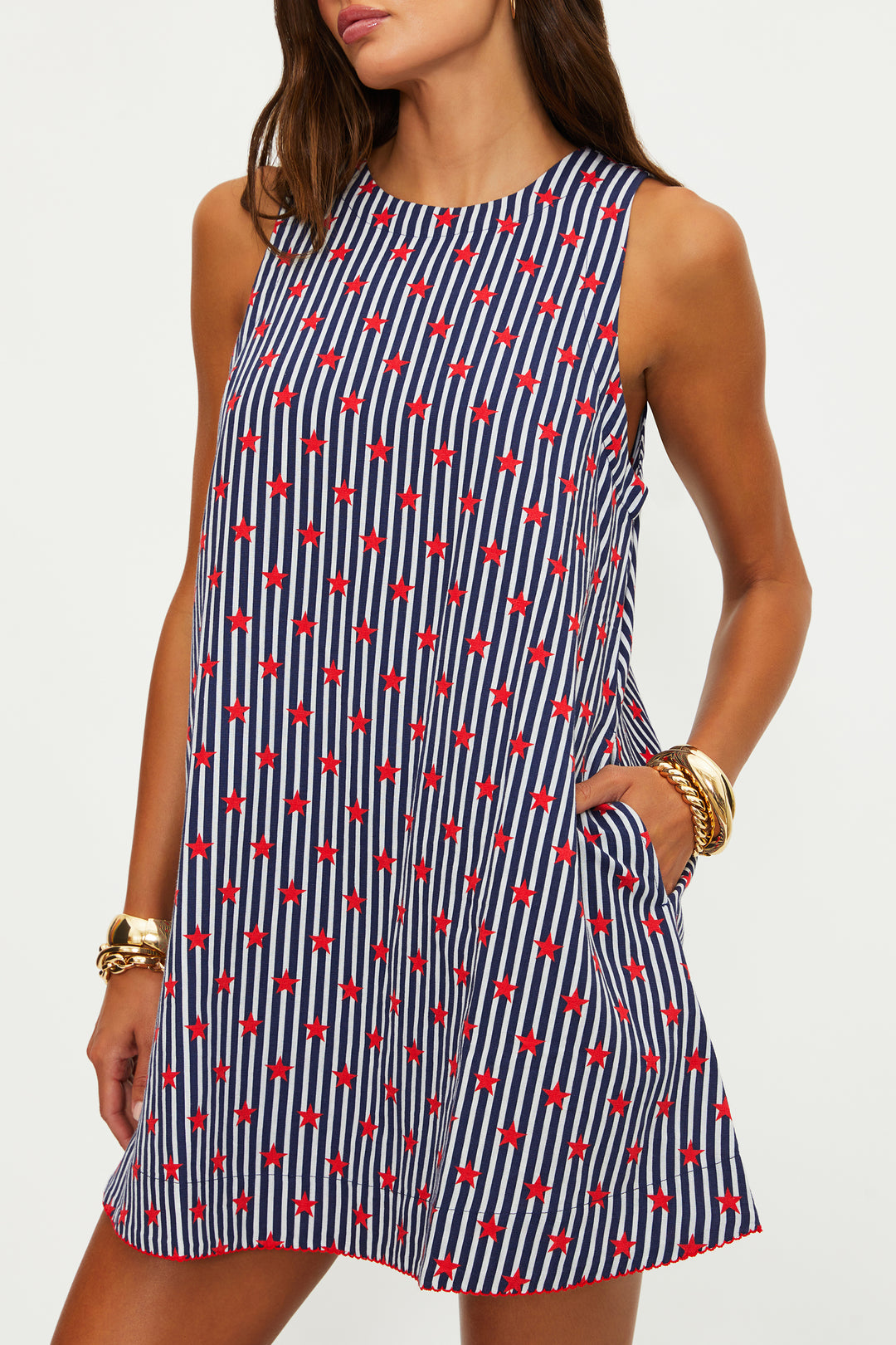 CAPRINA MINI DRESS-STAR SPANGLED SEAS
