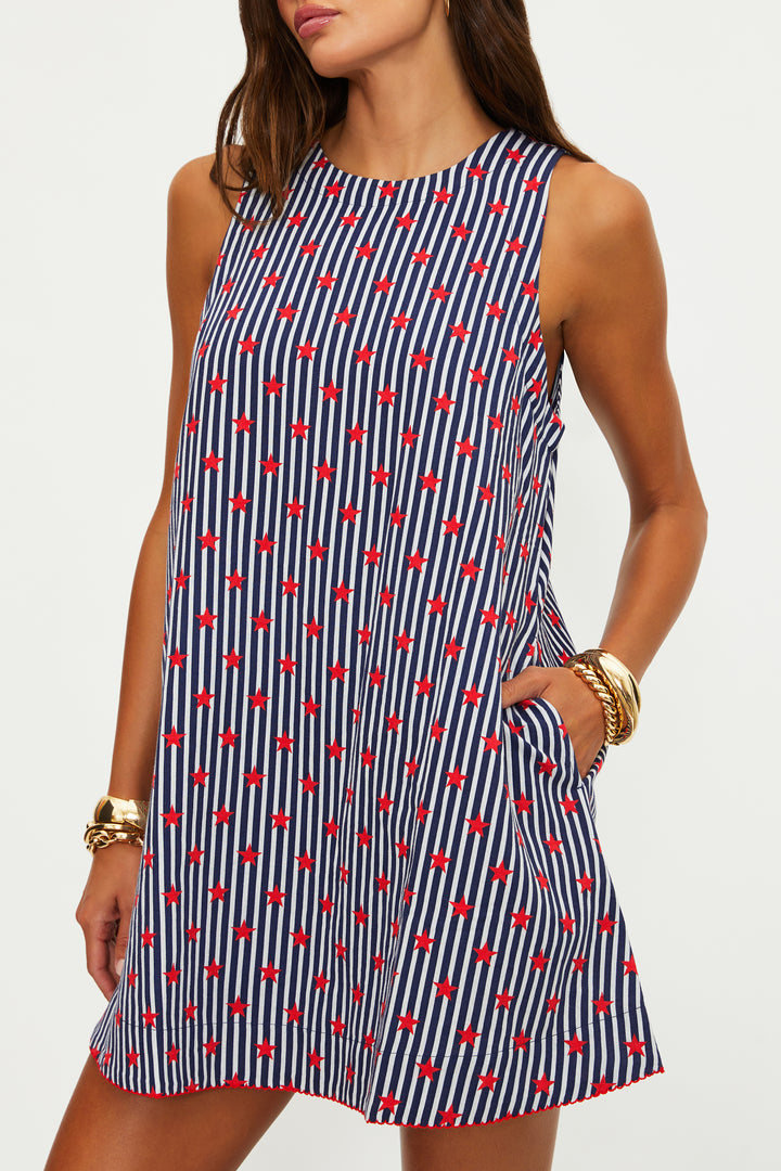 CAPRINA MINI DRESS-STAR SPANGLED SEAS