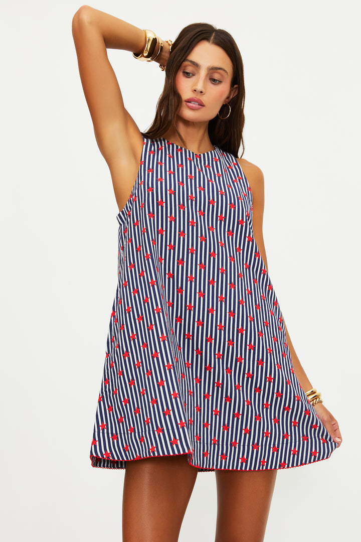 CAPRINA MINI DRESS-STAR SPANGLED SEAS