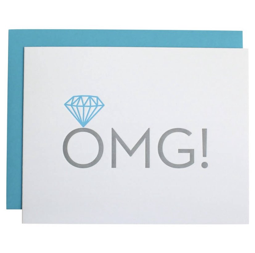 OMG ENGAGEMENT RING CARD