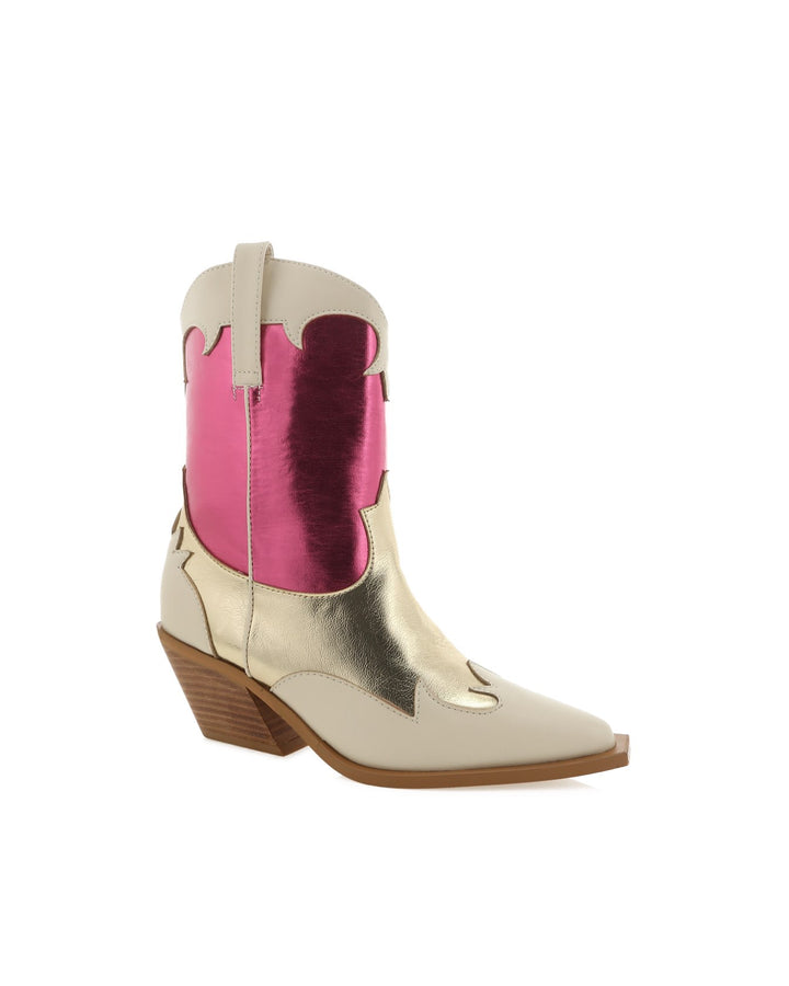 URIE BOOT - PINK/GOLD