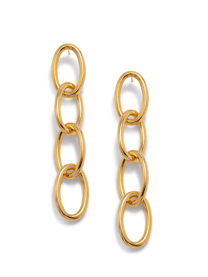 EVERLY DROP CHAIN EARRING - GOLD