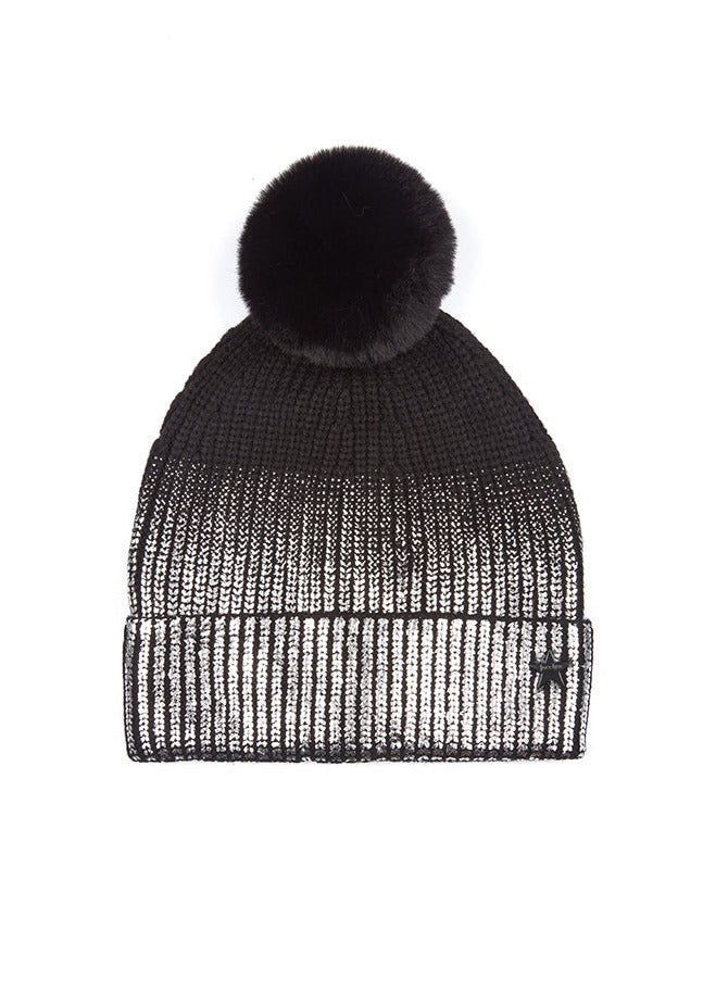 FADE OUT KNIT HAT - SILVER