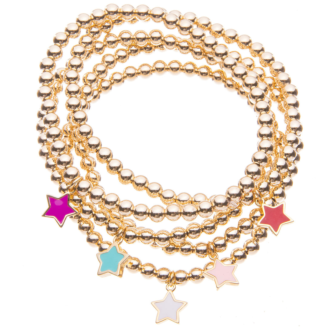 GIBSON COLLECTIVE CANDY STAR CHARM BRACELET- WHITE