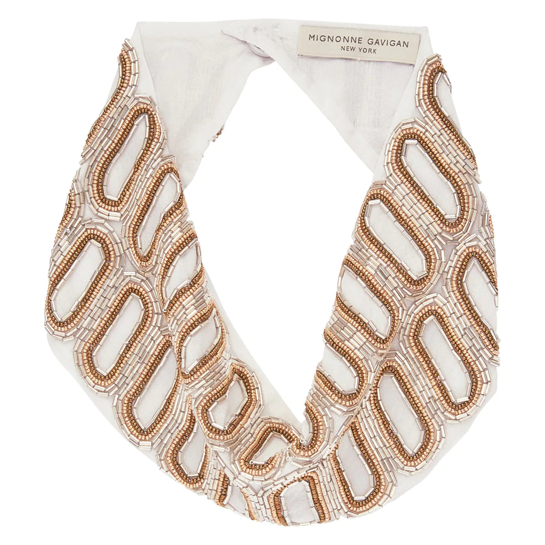 THORA SCARF NECKLACE- WHITE/GOLD
