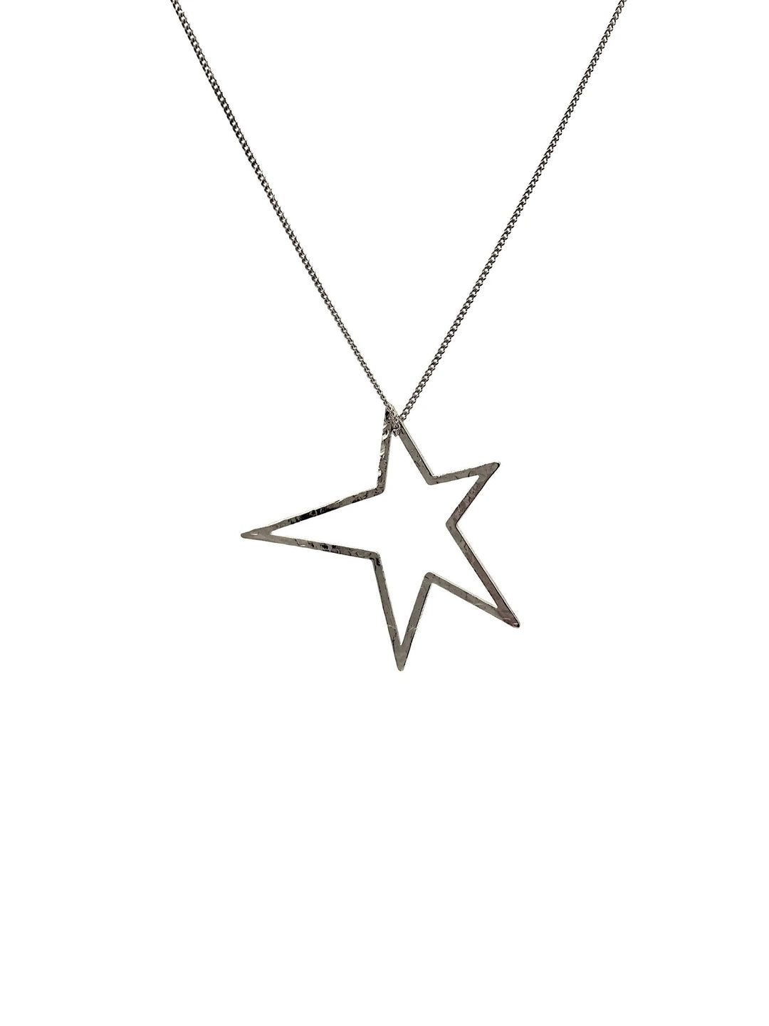 SHOOTING STAR DUST CHARM  CHAIN NECKLACE - SILVER