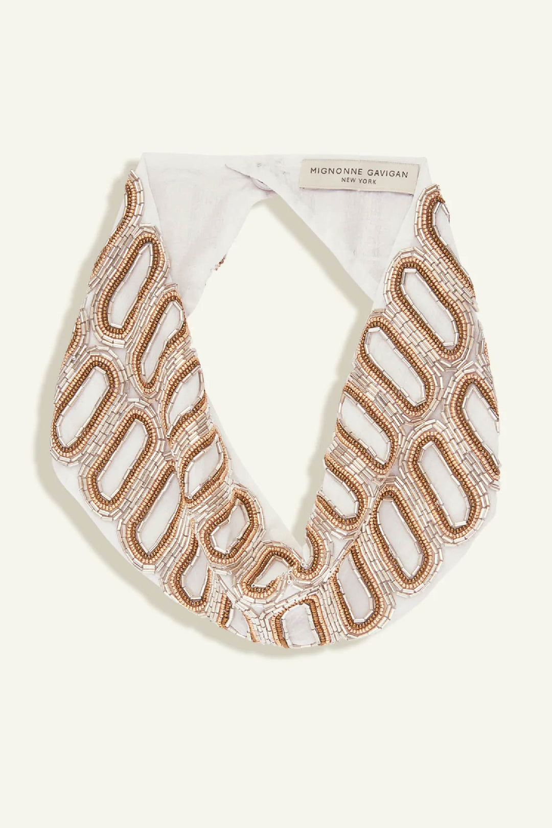 THORA SCARF NECKLACE- WHITE/GOLD