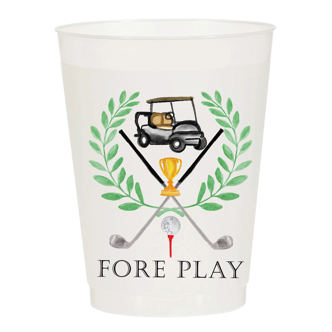 FORE PLAY WATERCOLOR REUSABLE CUPS