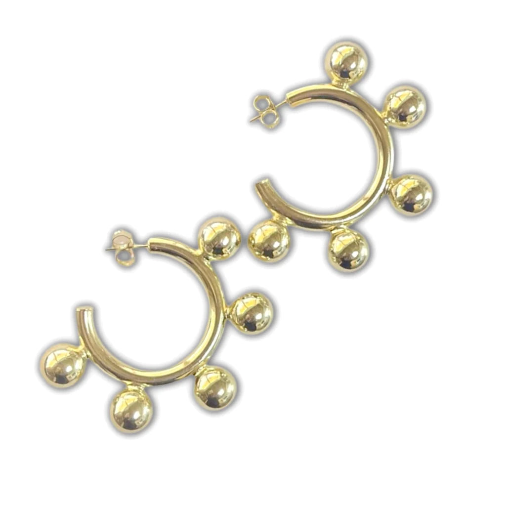 AUGUSTA HOOPS- 18K GOLD PLATED